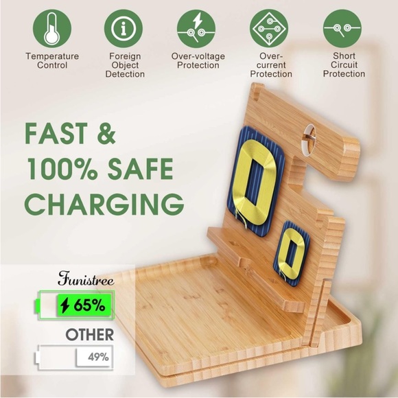 Bamboo Phone Docking Station for men/women..(NWT) - Picture 3 of 7